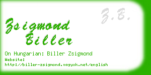 zsigmond biller business card